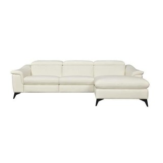 Canapé d'angle droit relax électrique - 4 places - HOUSTON - Cuir de