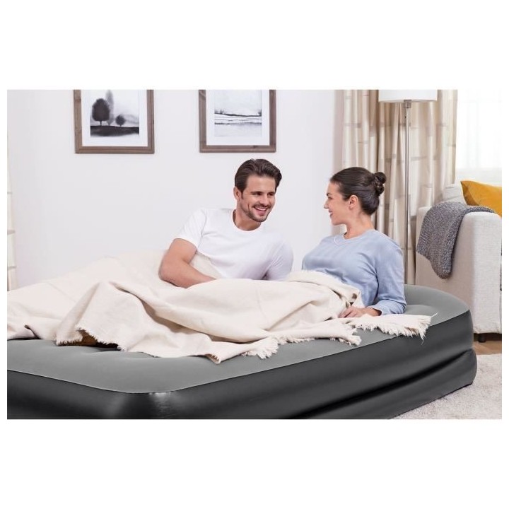 Lit gonflable - BESTWAY - Tritech 2P - 2 places - 203x152x46 cm avec p