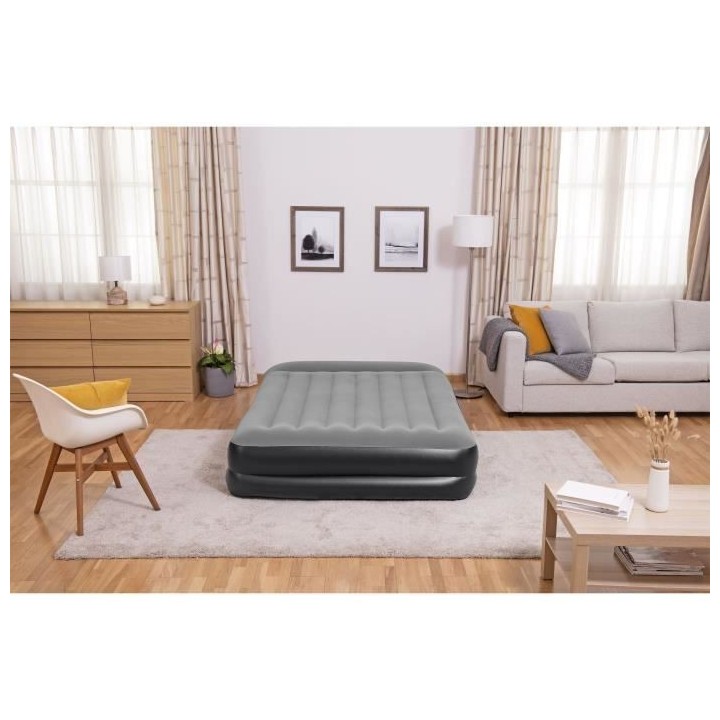 Lit gonflable - BESTWAY - Tritech 2P - 2 places - 203x152x46 cm avec p