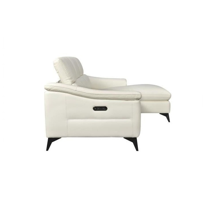 Canapé d'angle droit relax électrique - 4 places - HOUSTON - Cuir de