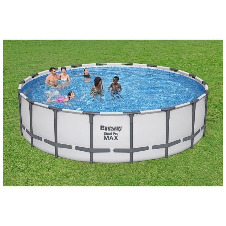 Kit Piscine hors sol tubulaire BESTWAY - Steel Pro Max - 549 x 132 cm