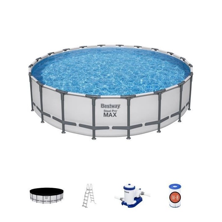 Kit Piscine hors sol tubulaire BESTWAY - Steel Pro Max™ - 610 x 132