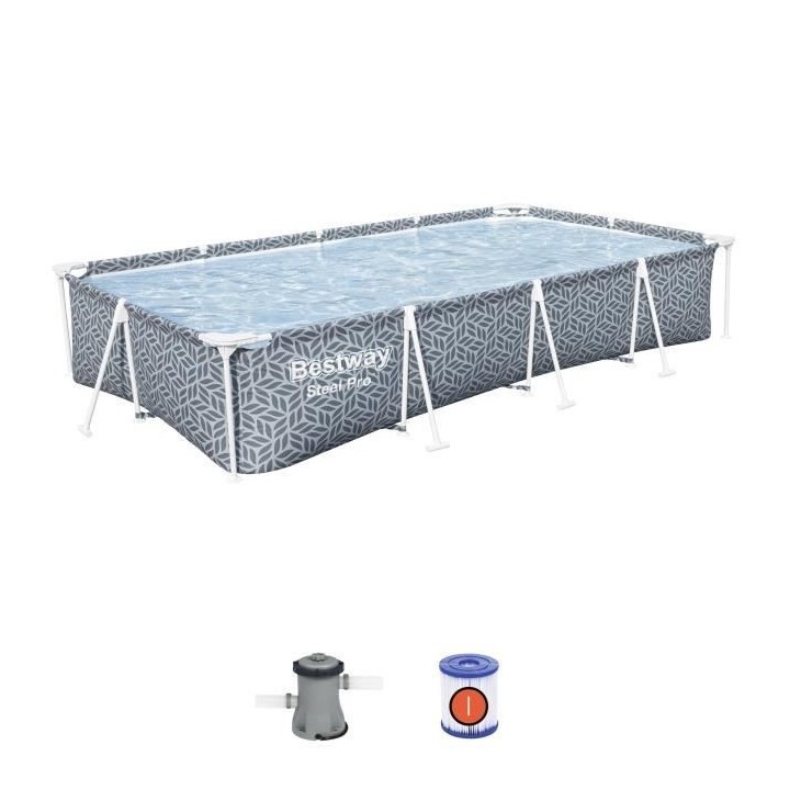 Kit Piscine hors sol tubulaire BESTWAY - Steel Pro™ - 366 x 201 x 66