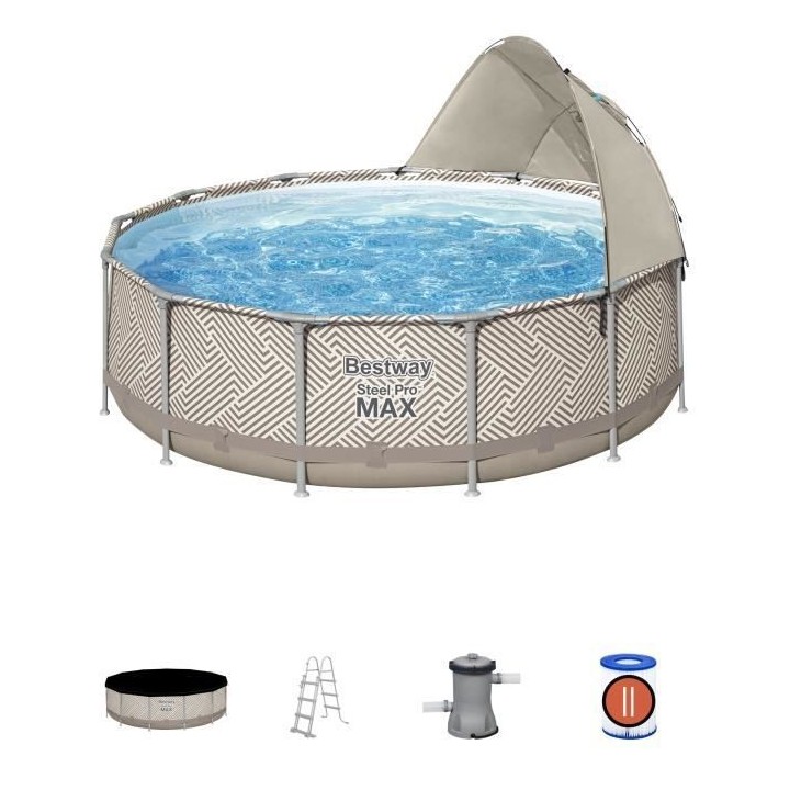 Kit Piscine hors sol tubulaire BESTWAY Steel Pro Max™ 396 x 107 cm -