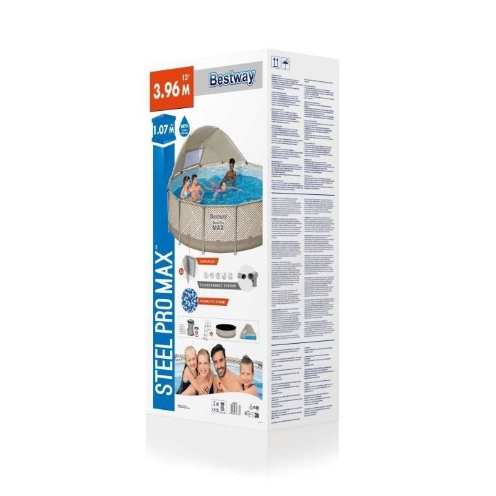 Kit Piscine hors sol tubulaire BESTWAY Steel Pro Max™ 396 x 107 cm -