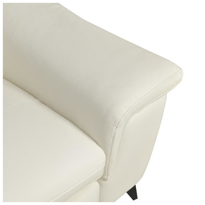 Canapé d'angle gauche relax électrique - 4 places - HOUSTON - Cuir d