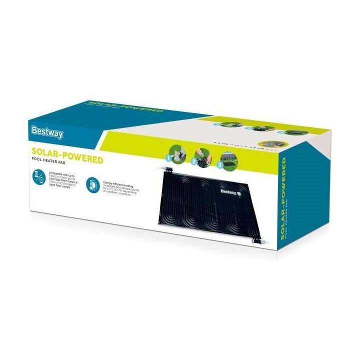 BESTWAY - Tapis solaire chauffant pour piscine Bestway - Noir
