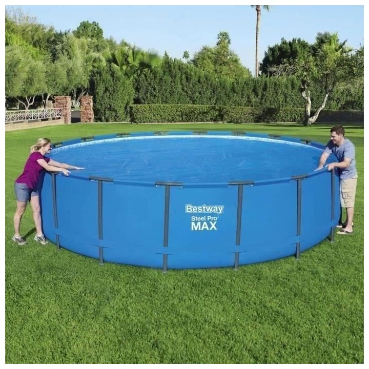 Bâche solaire - BESTWAY - Frame Pool - Diametre 521cm - Bleu - 150 gr