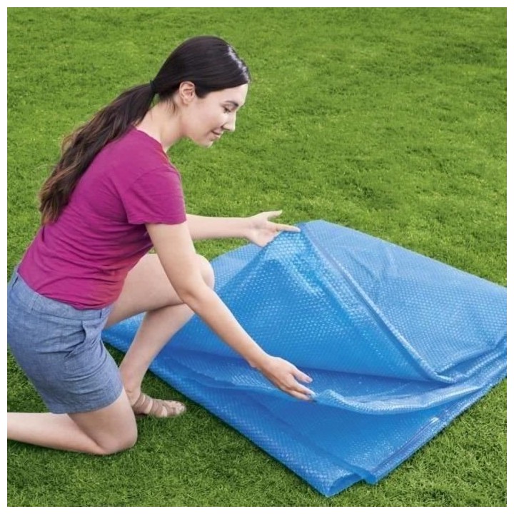 Bâche solaire - BESTWAY - Frame Pool - Diametre 521cm - Bleu - 150 gr