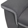 Canapé d'angle gauche 4 places HOUSTON -Tissu Gris- -1 place relax électrique - L 268 x P 103 x H x 76 cm