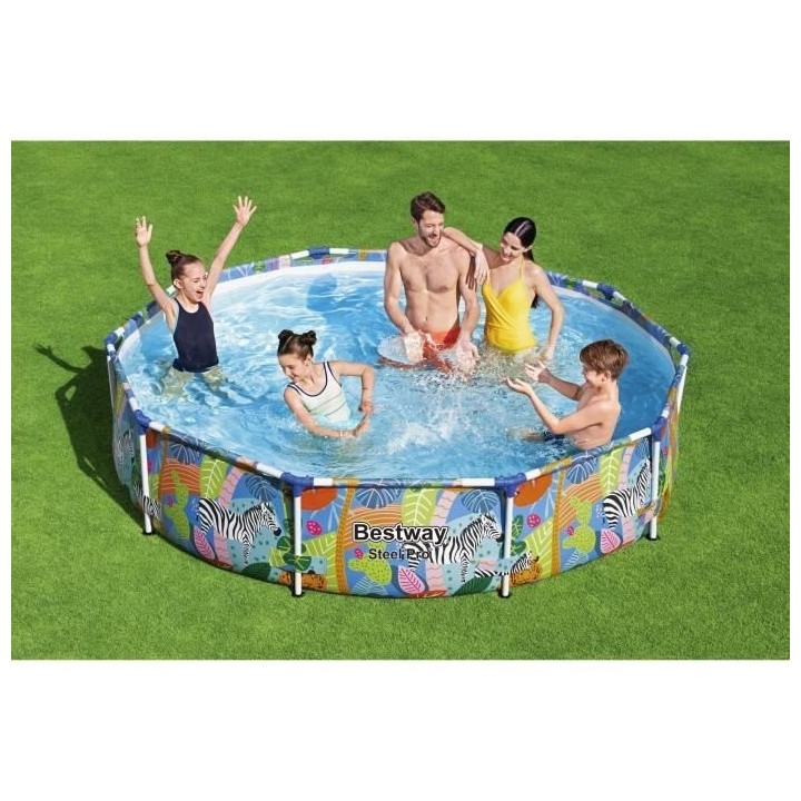 Piscine hors sol tubulaire BESTWAY - Steel Pro™ - 305 x 66 cm - Rond