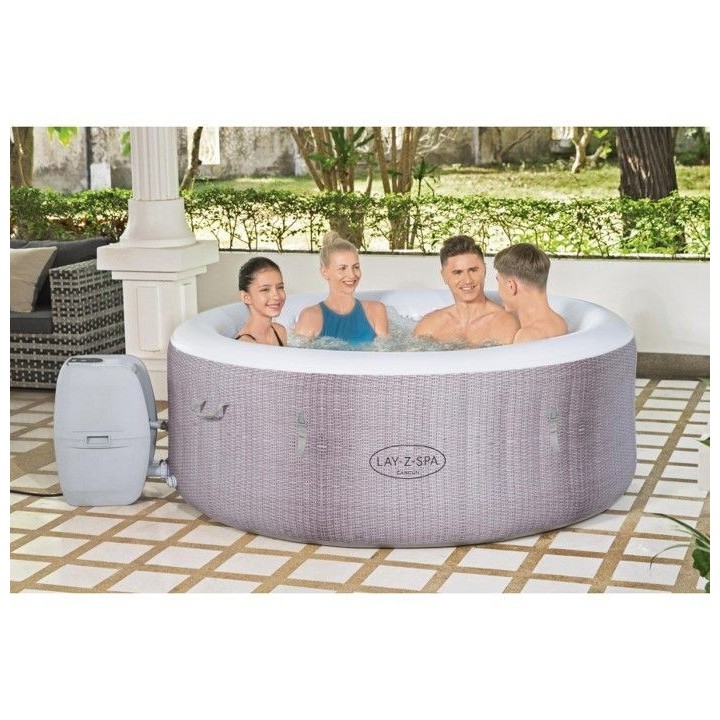 BESTWAY Spa gonflable Lay-Z-Spa Cancun Airjet™ rond 2 a 4 personnes,