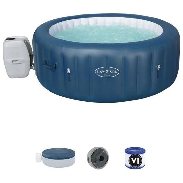 Spa gonflable Lay-Z-Spa Milan - 196 x 71 cm - 4/6 places - Rond - BEST