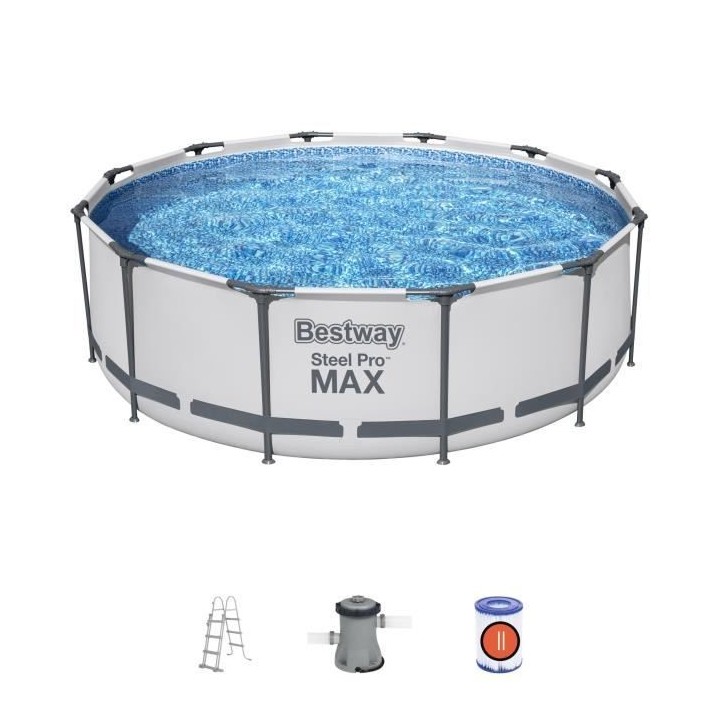 Kit Piscine hors sol tubulaire BESTWAY Steel Pro Max™- 366 x 100 cm