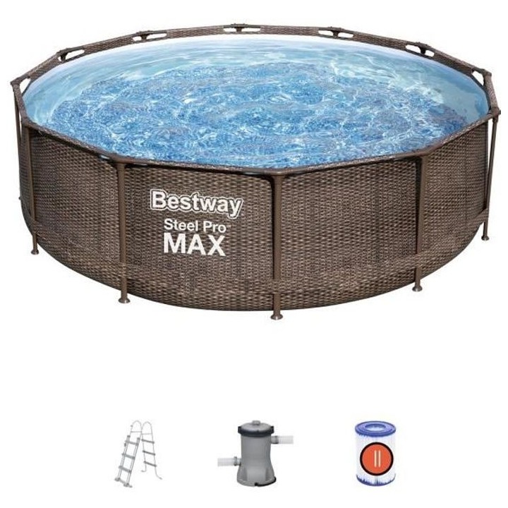 Kit Piscine hors sol tubulaire BESTWAY Steel Pro Max™ - 366 x 100 cm