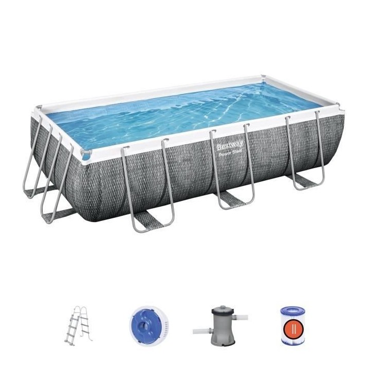 Kit Piscine hors sol tubulaire BESTWAY Power Steel 404 x 201 x 100 cm