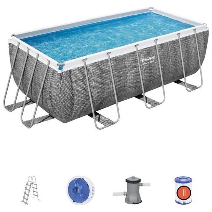 Kit Piscine hors sol tubulaire BESTWAY - Power Steel™ - 412 x 201 x