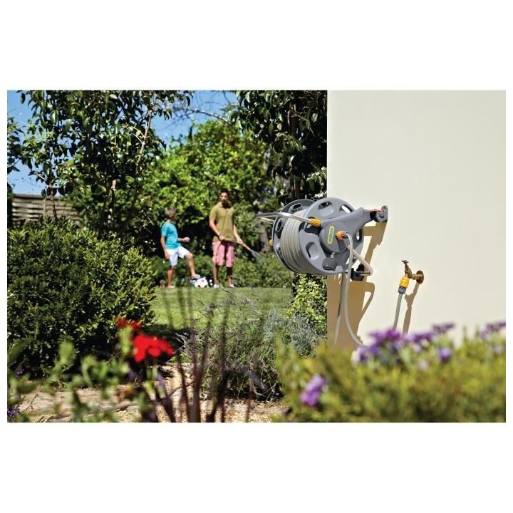 Dévidoir mural ou portable HOZELOCK Tuyau de 25 m fourni ø 12,5 mm (