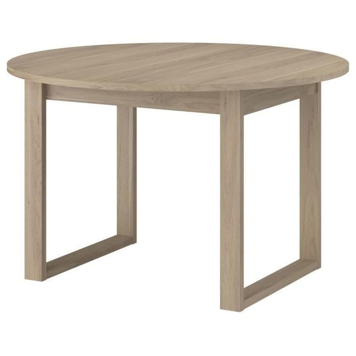 Table a manger extensible - BETTY - Ronde - Décor chene - 4 / 6 perso