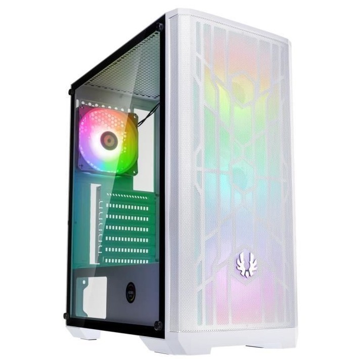 BITFENIX Nova Mesh SE TG 4ARGB (Blanc) - Boitier sans alimentation - M