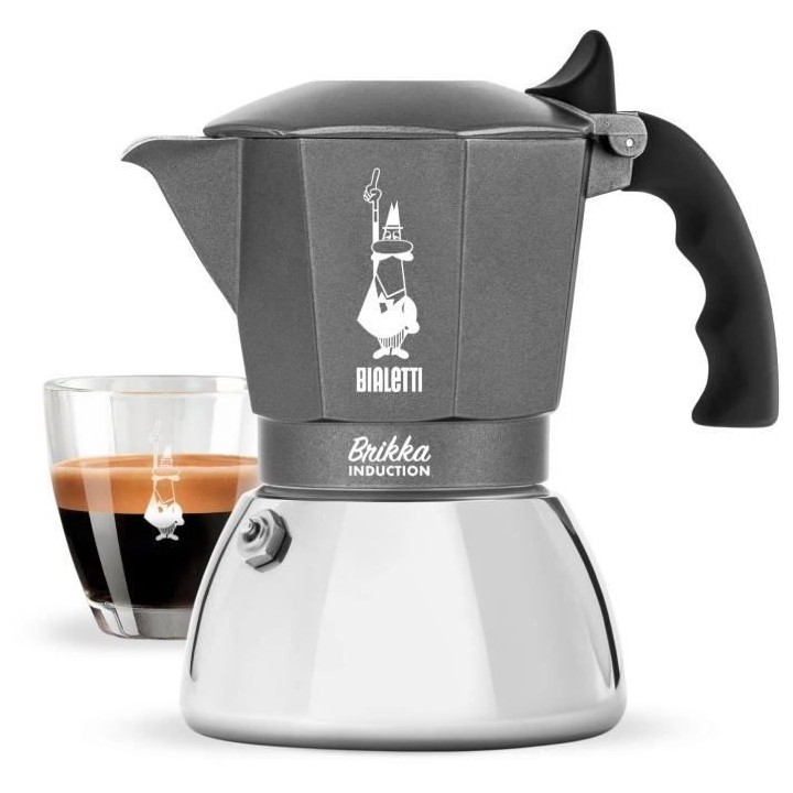 Cafetiere Italienne BIALETTI - BRIKKA - Induction 4 tasses