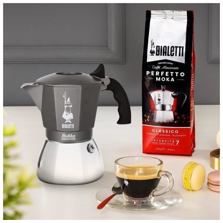 Cafetiere Italienne BIALETTI - BRIKKA - Induction 4 tasses