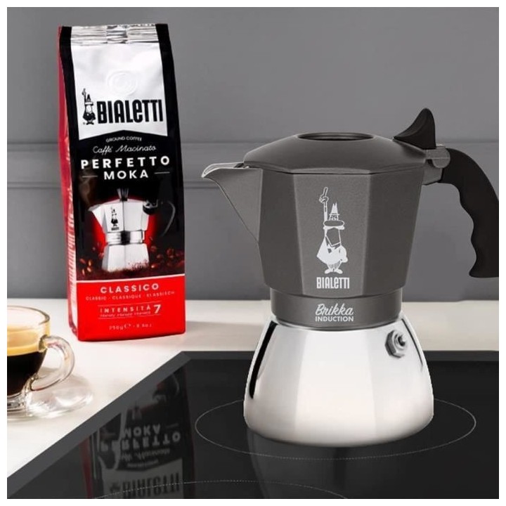 Cafetiere Italienne BIALETTI - BRIKKA - Induction 4 tasses