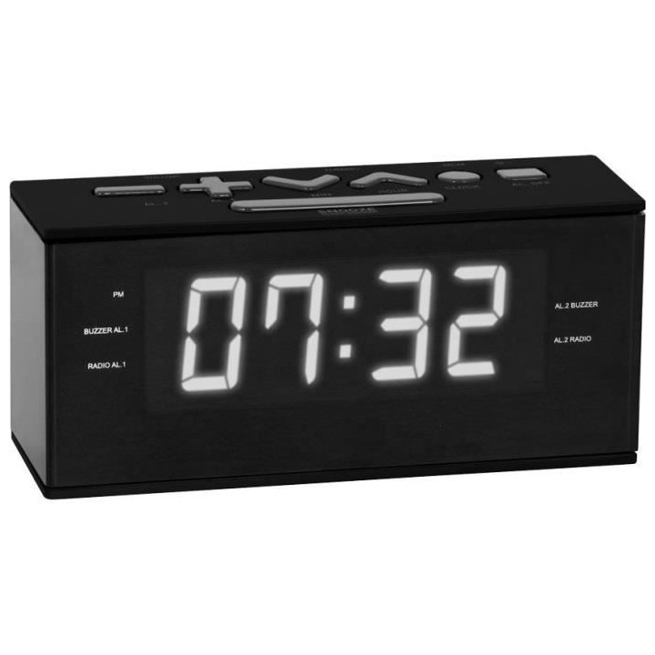 Radio Réveil - BIGBEN INTERACTIVE - RR60NG - Noir et gris - Double al