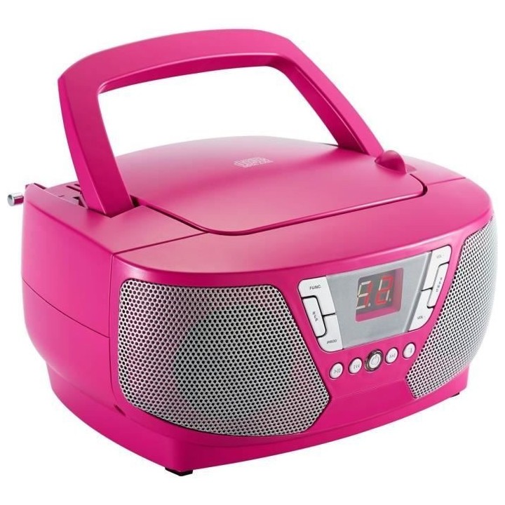 Lecteur Radio CD Portable - BIGBEN INTERACTIVE - CD60RSSTICK - Rose +
