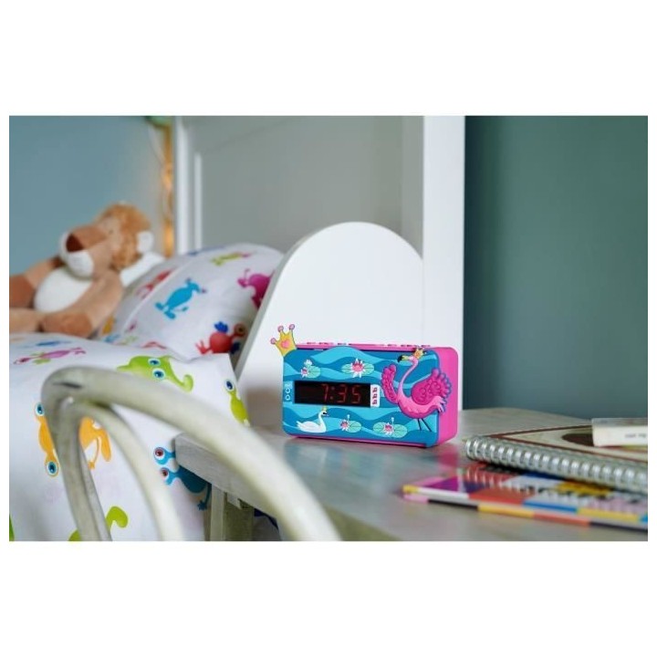 Réveil LED BIGBEN INTERACTIVE R15PRINCESS3D - Effet 3D - Décor princ