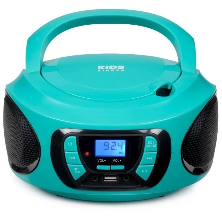 Lecteur CD portable sans fil BIGBEN KIDS CD62BLUSBBT - USB, Bluetooth