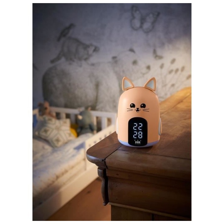 Réveil & Veilleuse Chat - BIGBEN - Mia - 3 sons originaux - Intensit