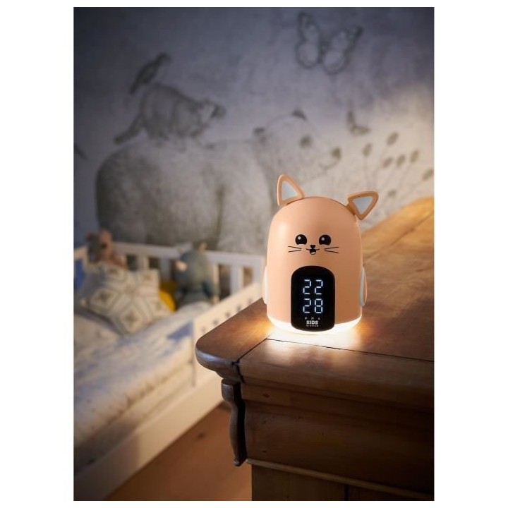 Réveil & Veilleuse Chat - BIGBEN - Mia - 3 sons originaux - Intensit