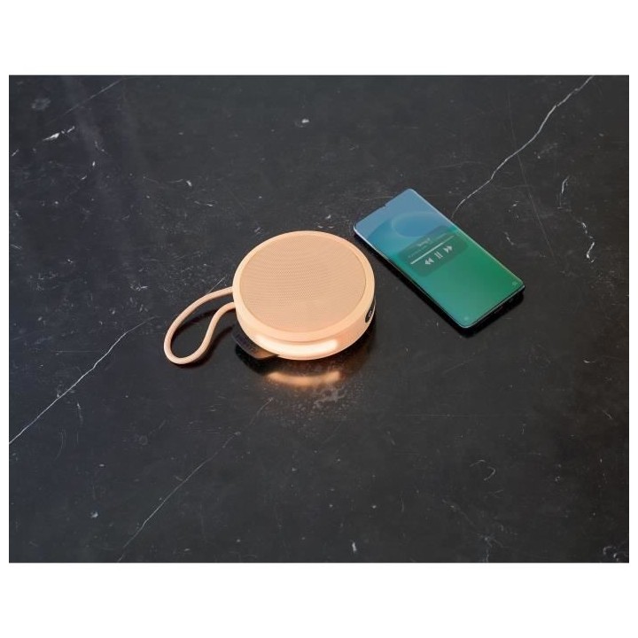 BIGBEN Party - Enceinte Bluetooth ronde avec dragonne et effets lumine