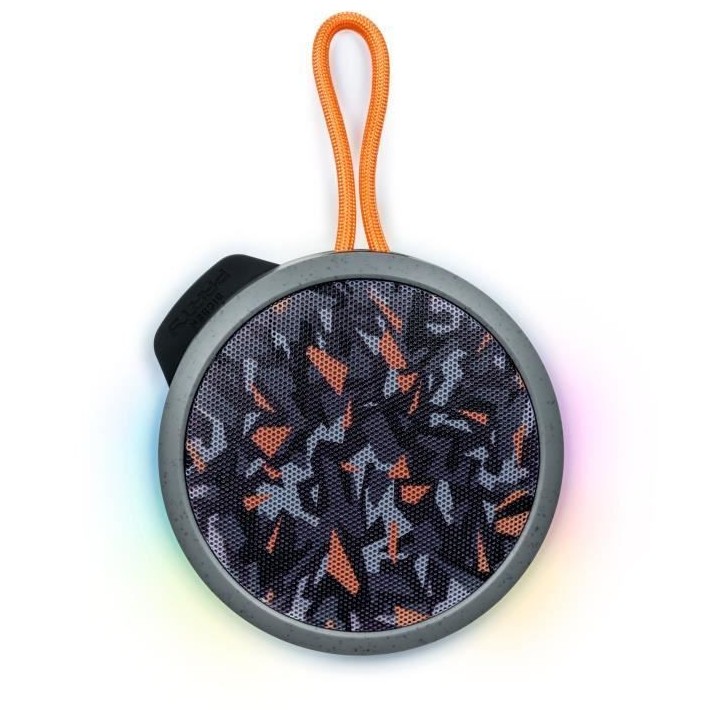 BIGBEN Party - Enceinte Bluetooth ronde avec dragonne et effets lumine