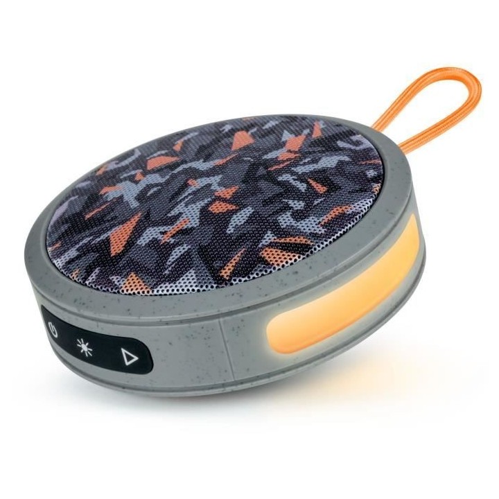 BIGBEN Party - Enceinte Bluetooth ronde avec dragonne et effets lumine