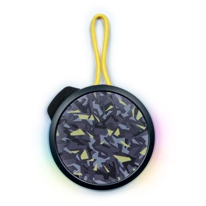 BIGBEN Party - Enceinte Bluetooth ronde avec dragonne et effets lumine