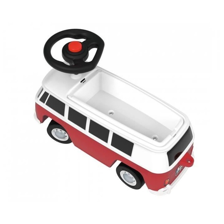 Smoby - Porteur Volkswagen Van Rouge - Coffre de rangement + Volant di
