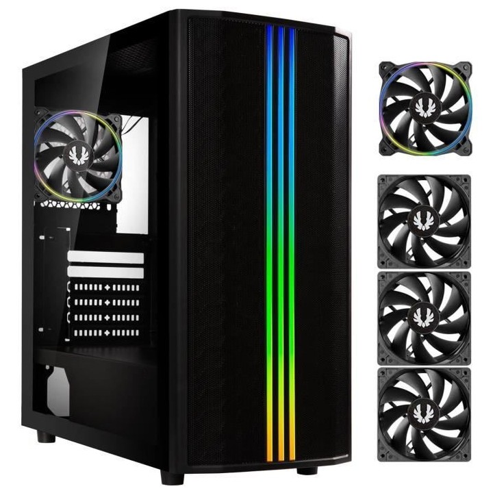 Boitier PC sans alimentation - BITFENIX Saber Mesh (Noir) - Moyen tour