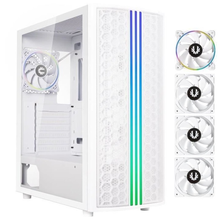 Boitier PC sans alimentation - BITFENIX Saber Mesh (Blanc) - Moyen tou