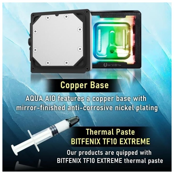 BITFENIX Cube AIO 240 (noir) - Watercooling AIO - 2x120mm