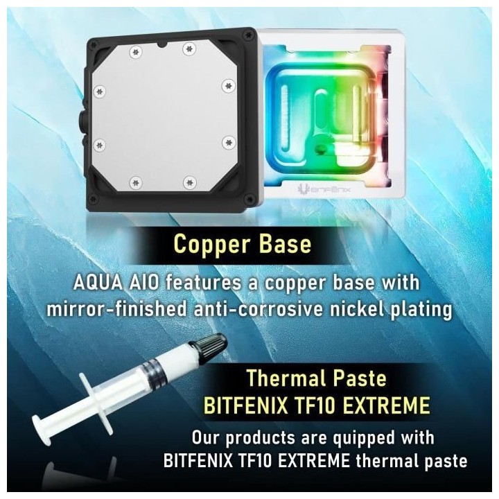 BITFENIX Cube AIO 360 (Blanc) - Watercooling AIO - 3x120mm