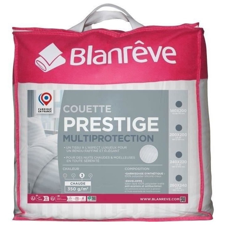 Couette 240x260 cm BLANREVE PRESTIGE Multiprotection - 100% Polyester