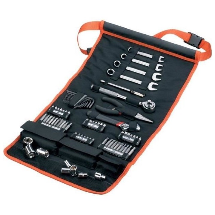 Kit d'outillage (77 pieces) BLACK+DECKER - A7063-QZ (Livré en rangeme