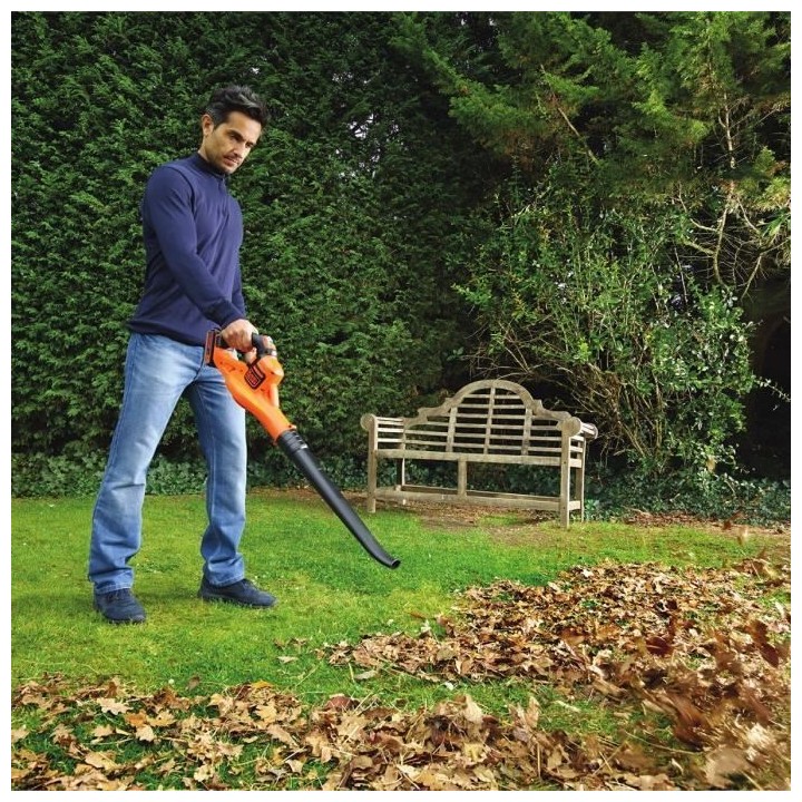 Souffleur sans fil BLACK+DECKER GWC1820PC - 18V avec batterie 2 Ah et