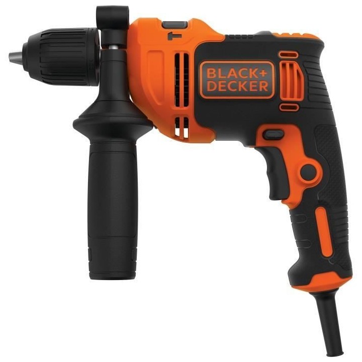 Perceuse a percussion filaire - BLACK+DECKER - BEH710-QS - 710W - Poig