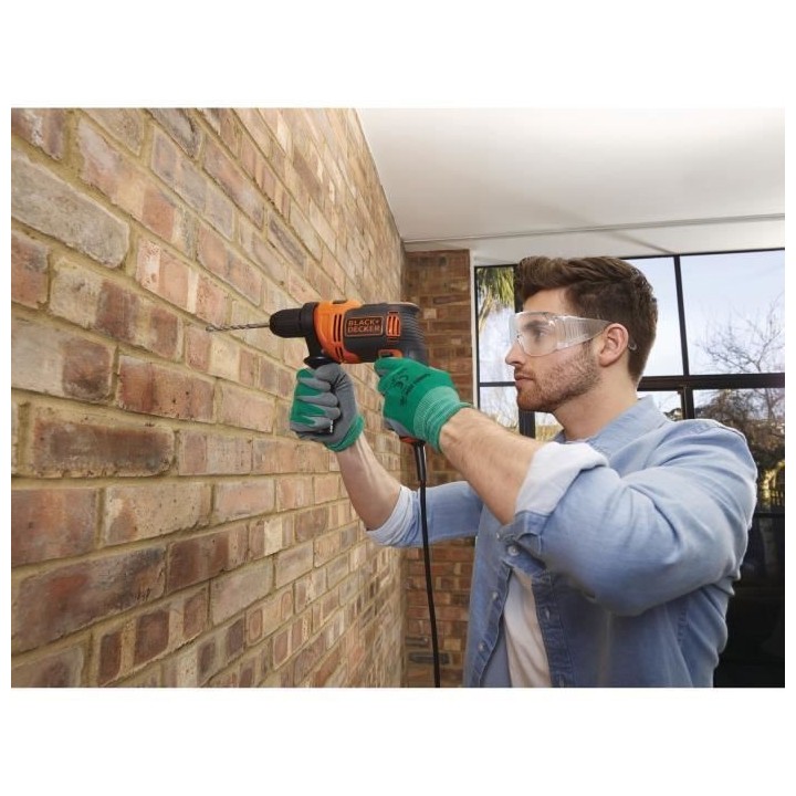 Perceuse a percussion filaire - BLACK+DECKER - BEH710-QS - 710W - Poig