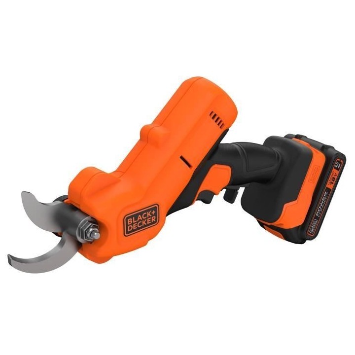 Sécateur BLACK+DECKER - Batterie Lithium 18V 2Ah - Capacité de coupe
