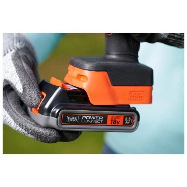 Sécateur BLACK+DECKER - Batterie Lithium 18V 2Ah - Capacité de coupe
