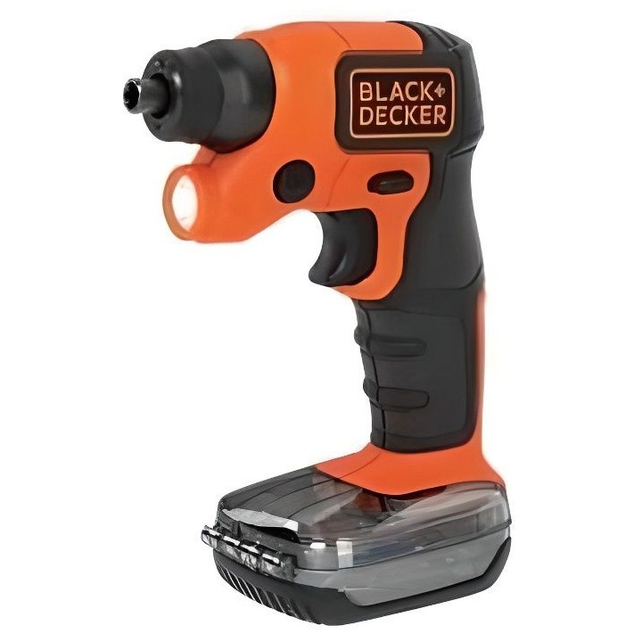 Tournevis Electrique sans fil BLACK+DECKER 3,6V avec 31 Embouts de Vis